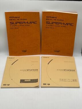 Lot of 4 Vintage Roland Manuals: Super-MRC, Sound Canvas SC-88, SC-55mkII